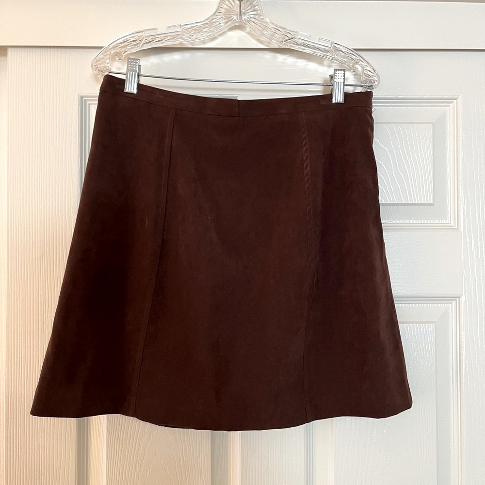 Patricia Jones Suede-Like Miniskirt